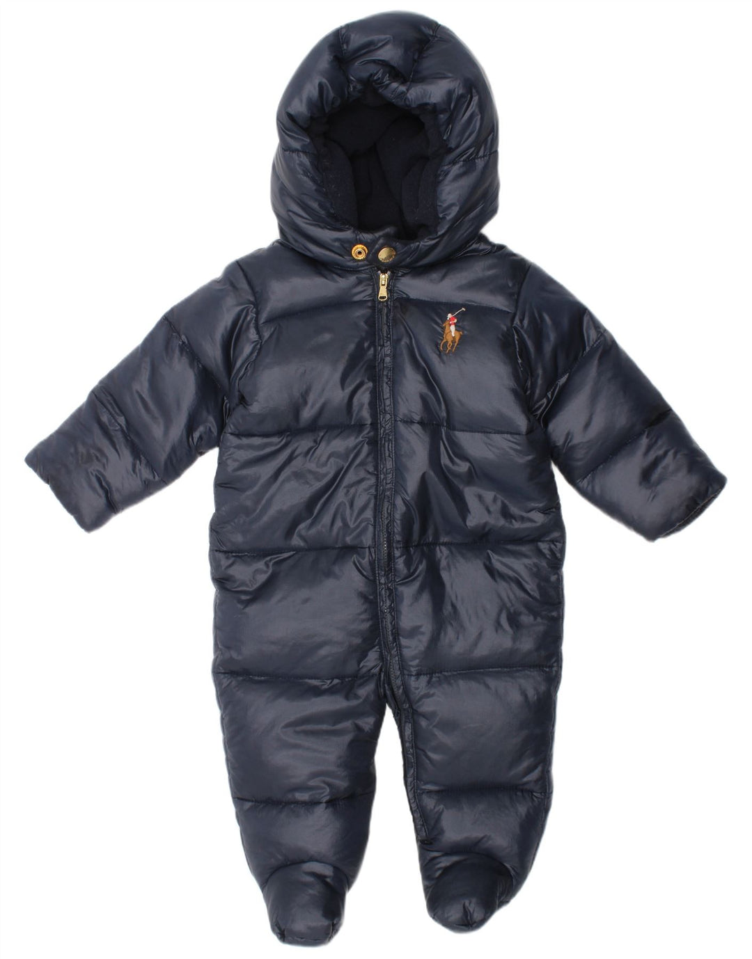 Ralph Lauren Combinaison rembourrée à capuche pour bébé garçon 3-6 mois Bleu marine Hiver