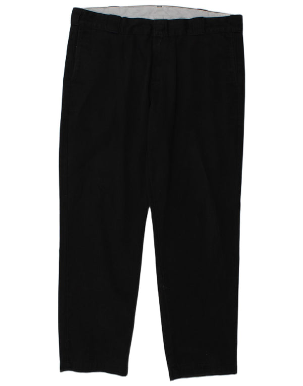Carhartt Mens Straight Chino Trousers W36 L32 Black Cotton