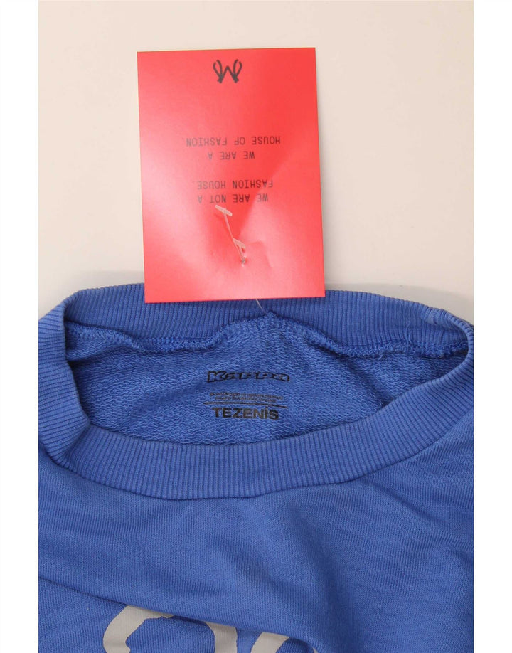 Kappa Sweat-shirt surdimensionné graphique pour femme UK 12 Bleu moyen