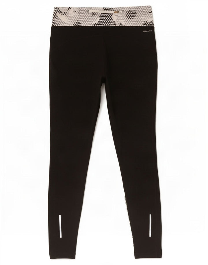 Nike Legging Dri Fit pour femme UK 44 Polyester géométrique noir moyen
