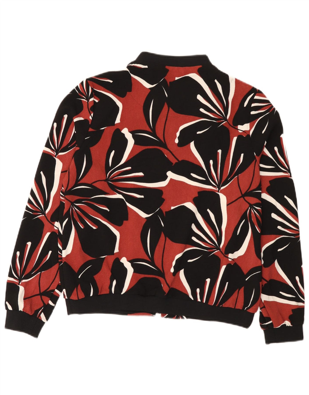 Marks & Spencer Veste Bomber Femme UK 12 Medium Noir Floral Polyester