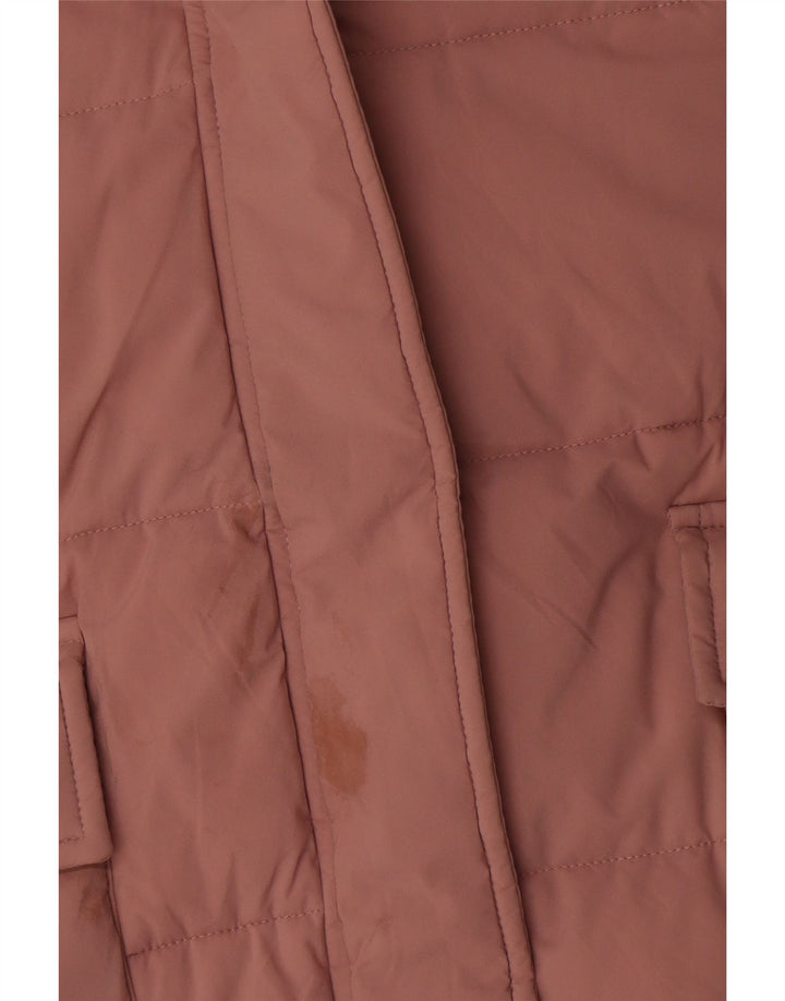 Marks & Spencer Manteau rembourré à capuche pour femme UK 24 4XL Rose Polyester