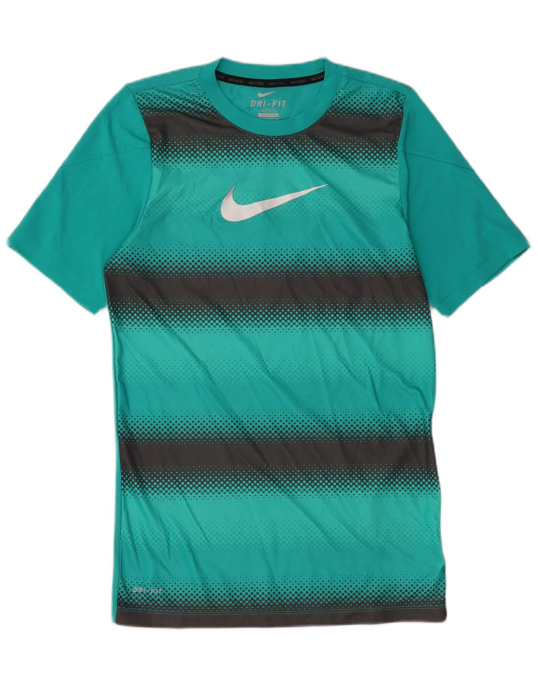Nike Hommes Dri Fit Graphic T-Shirt Haut Petit Bleu Colorblock Polyester