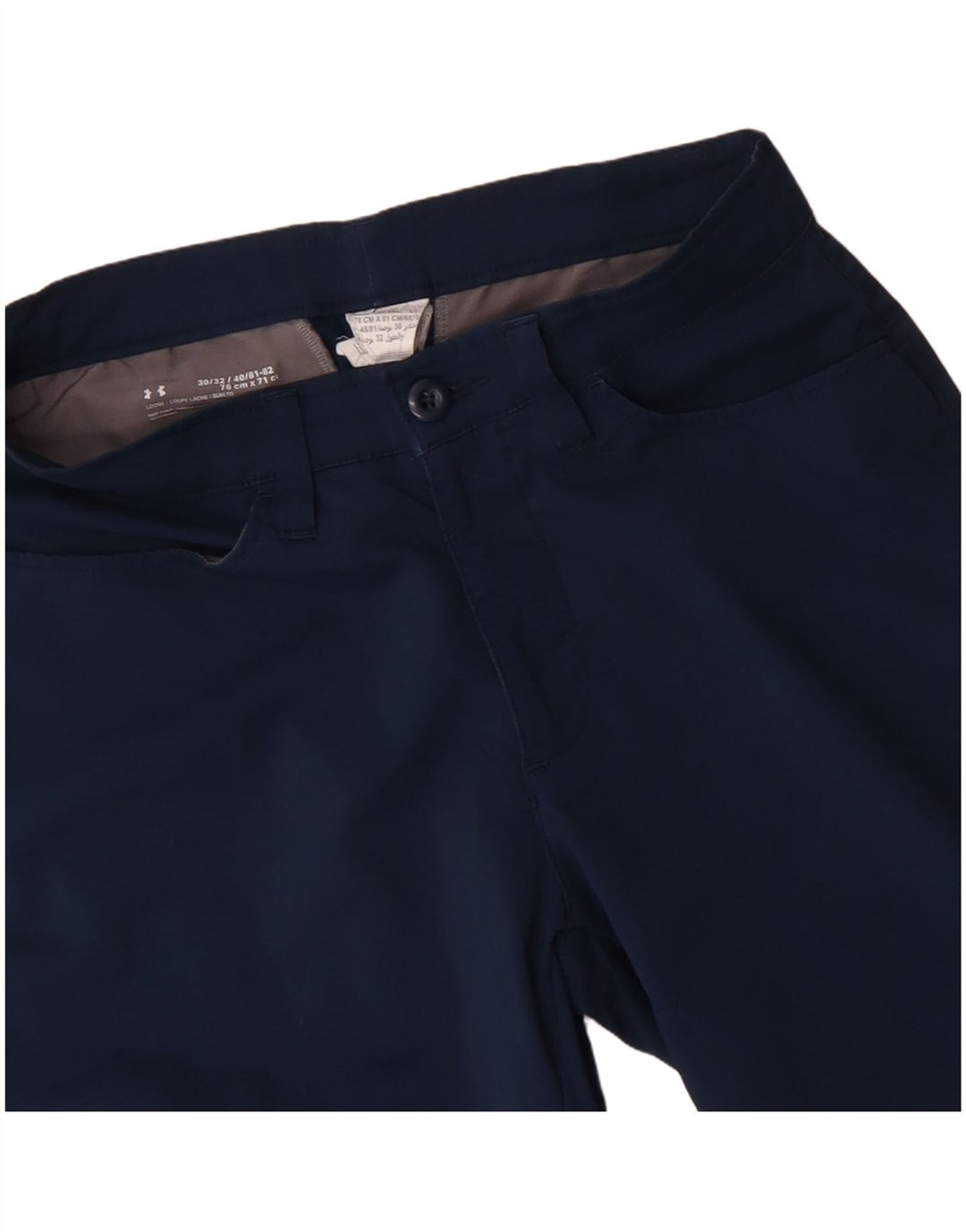 Under Armour Pantalon décontracté droit W30 L25 Homme Bleu Marine Polyester