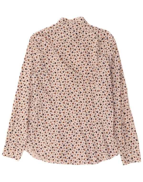 Massimo Dutti Chemise Homme Blanc Moyen Coton Floral