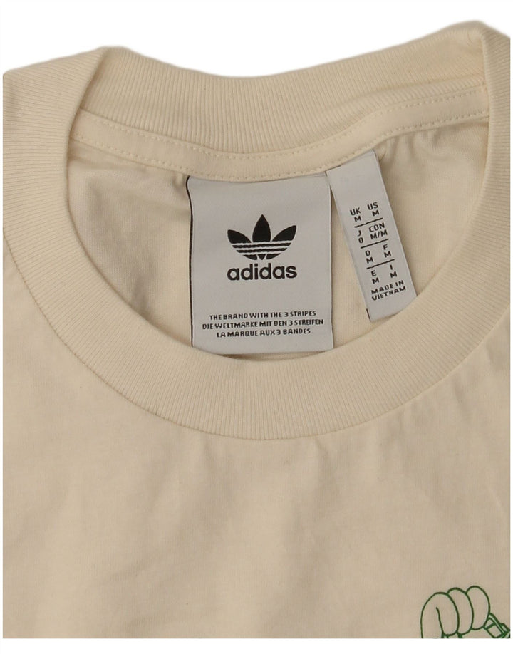 Adidas T-Shirt Graphique Homme Blanc Moyen