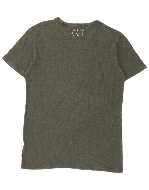 Timberland T-Shirt Slim Fit Graphique Homme Petit Kaki Coton