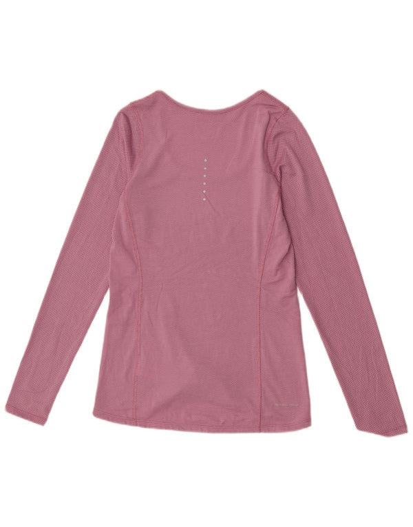 Nike Haut à manches longues pour femme UK 6 XS Rose Polyester