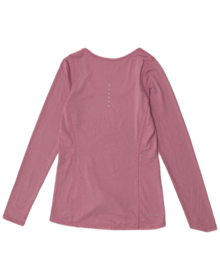 Nike Haut à manches longues pour femme UK 6 XS Rose Polyester