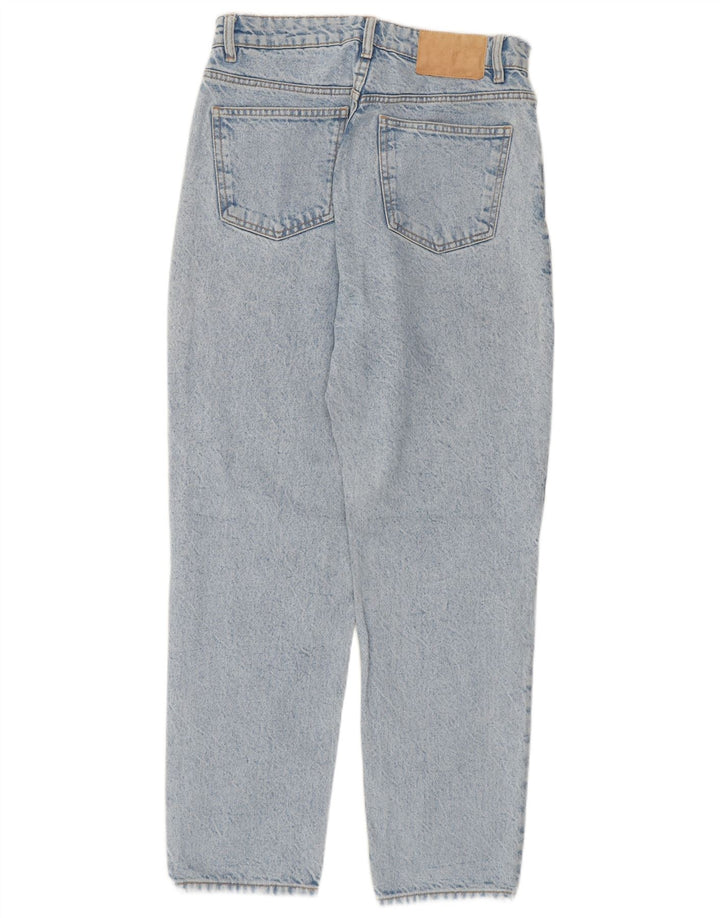 Zara Femme Jean Taille Haute EU 40 Moyen W30 L27 Bleu Coton