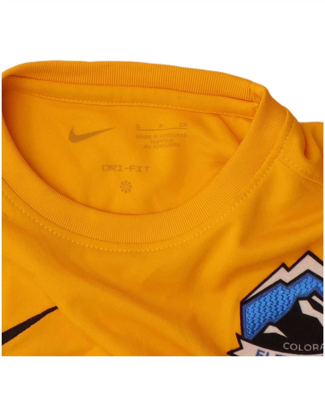 Nike Garçons Dri Fit Graphic T-Shirt Top 8-9 ans Petit Jaune Polyester