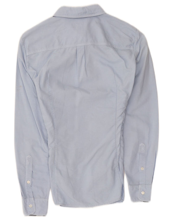Burberry Chemise BRIT Femme UK 4 XS Bleu Coton