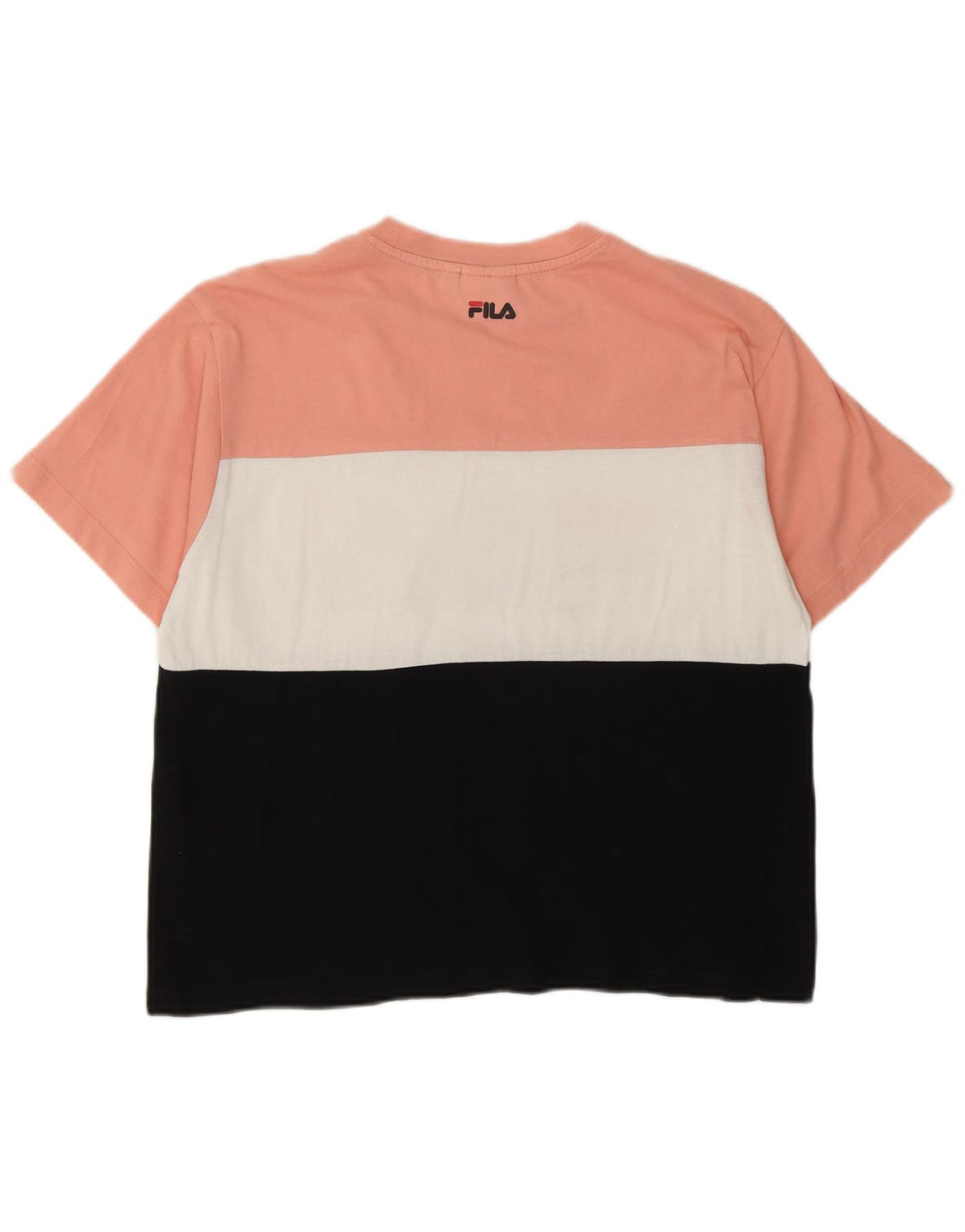 Fila T-shirt graphique pour femme UK 14 Medium Multicolore Colourblock