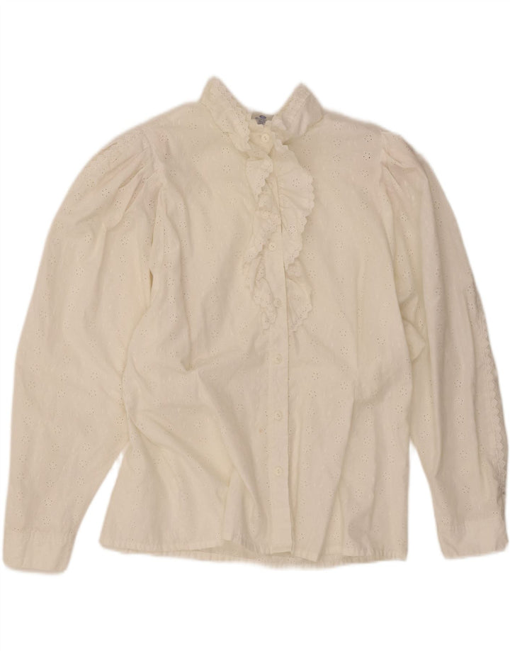 Yessica Chemise à volants sur le devant pour femme EU 46 XL Blanc Polyester