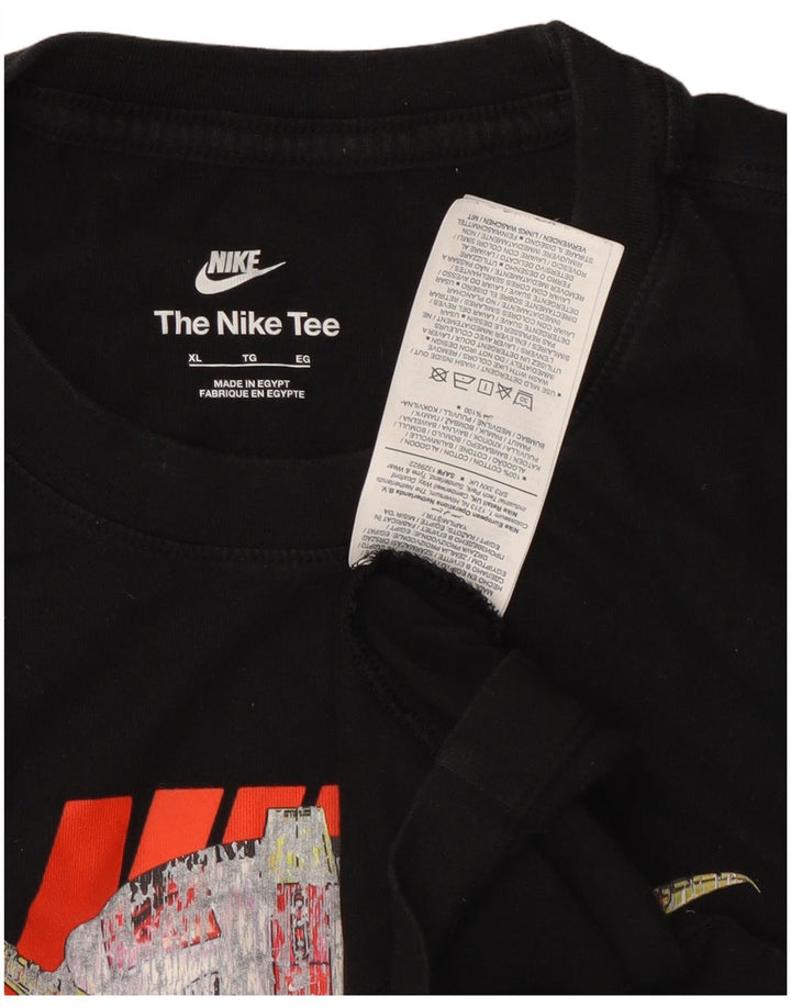 Nike T-shirt graphique pour homme XL en coton noir