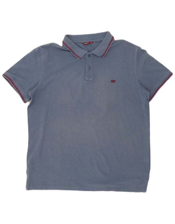 Carrera Polo Homme 2XL Bleu Rayé Coton