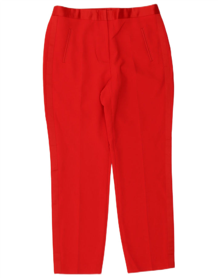 Zara Pantalon de costume slim pour femme Large W32 L27 Rouge