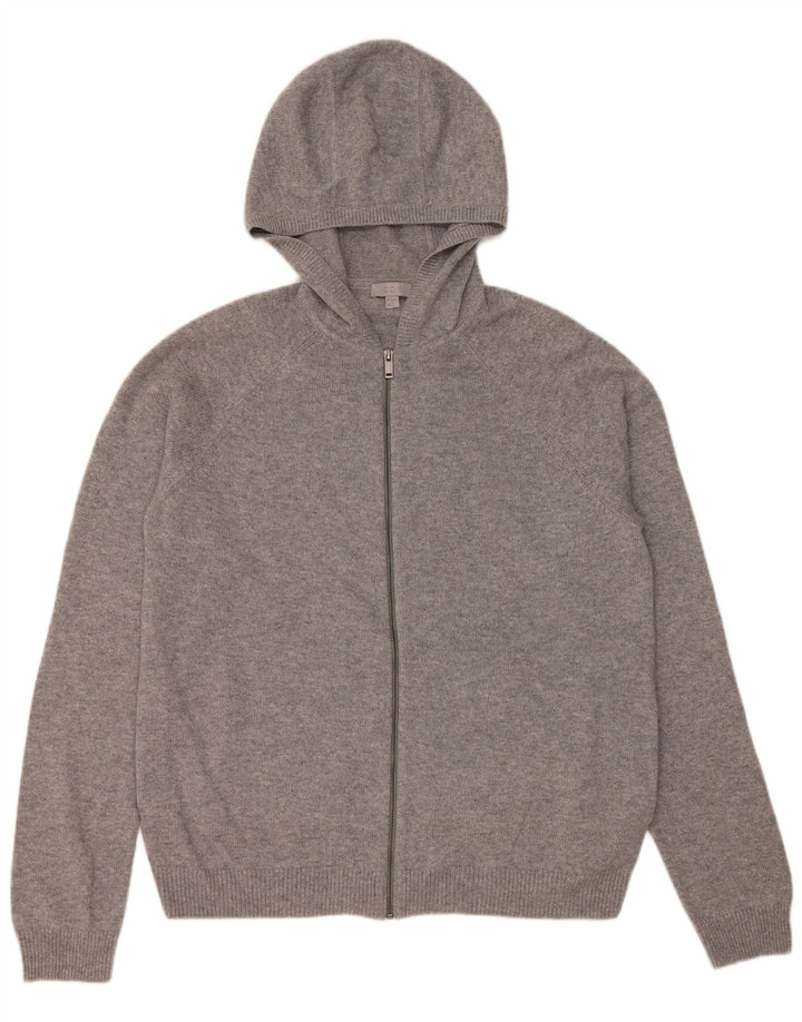 COS Cardigan à capuche pour homme en cachemire gris moyen