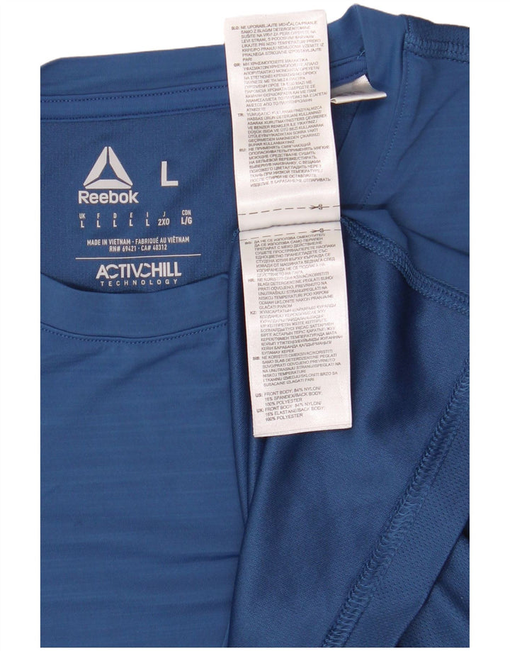 Reebok T-Shirt Homme Haut Large Bleu Polyester