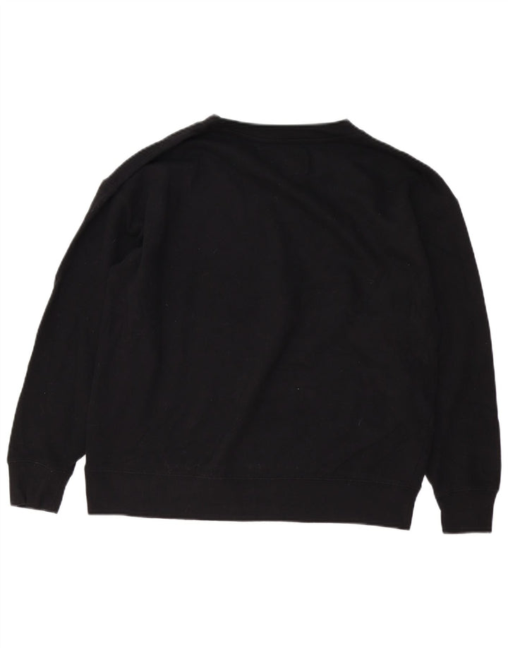 CALVIN KLEIN JEANS Sweat-shirt pour femme UK 14 Medium Noir Coton