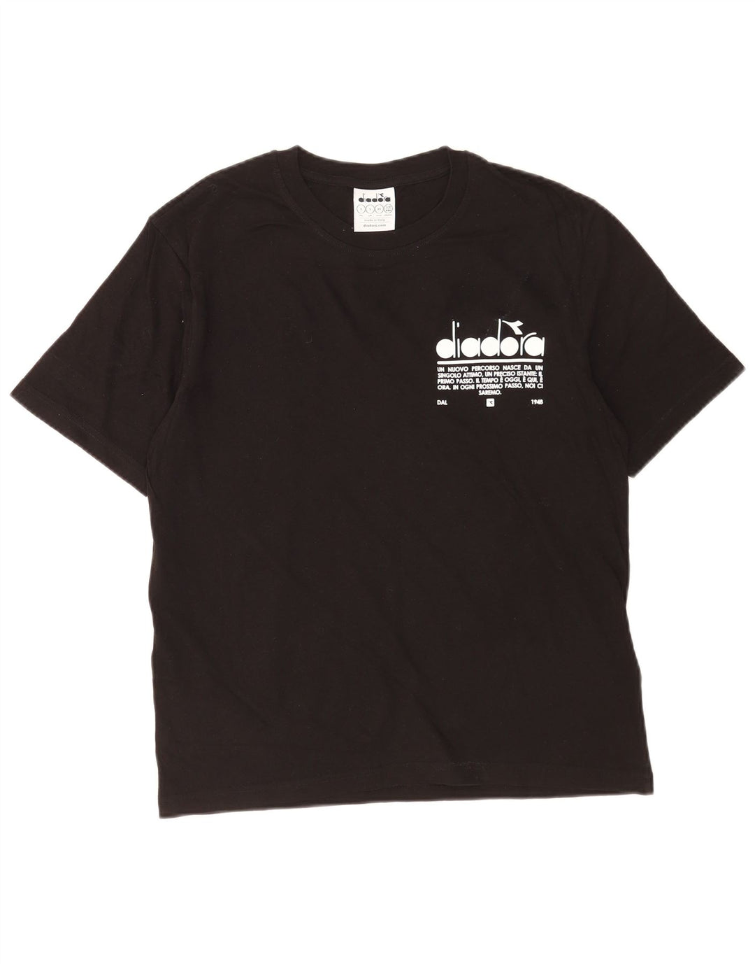 Diadora T-Shirt Graphique Haut Petit Noir Coton Homme