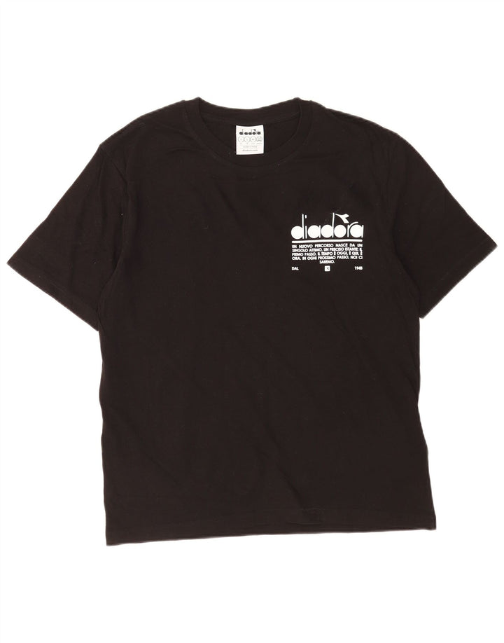 Diadora T-Shirt Graphique Haut Petit Noir Coton Homme