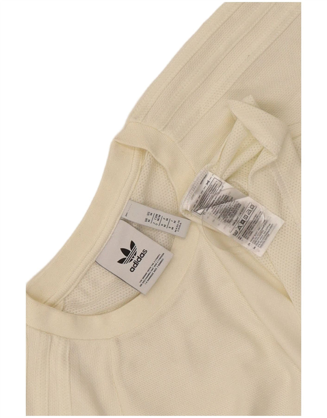 Adidas T-shirt pour homme en coton blanc cassé moyen
