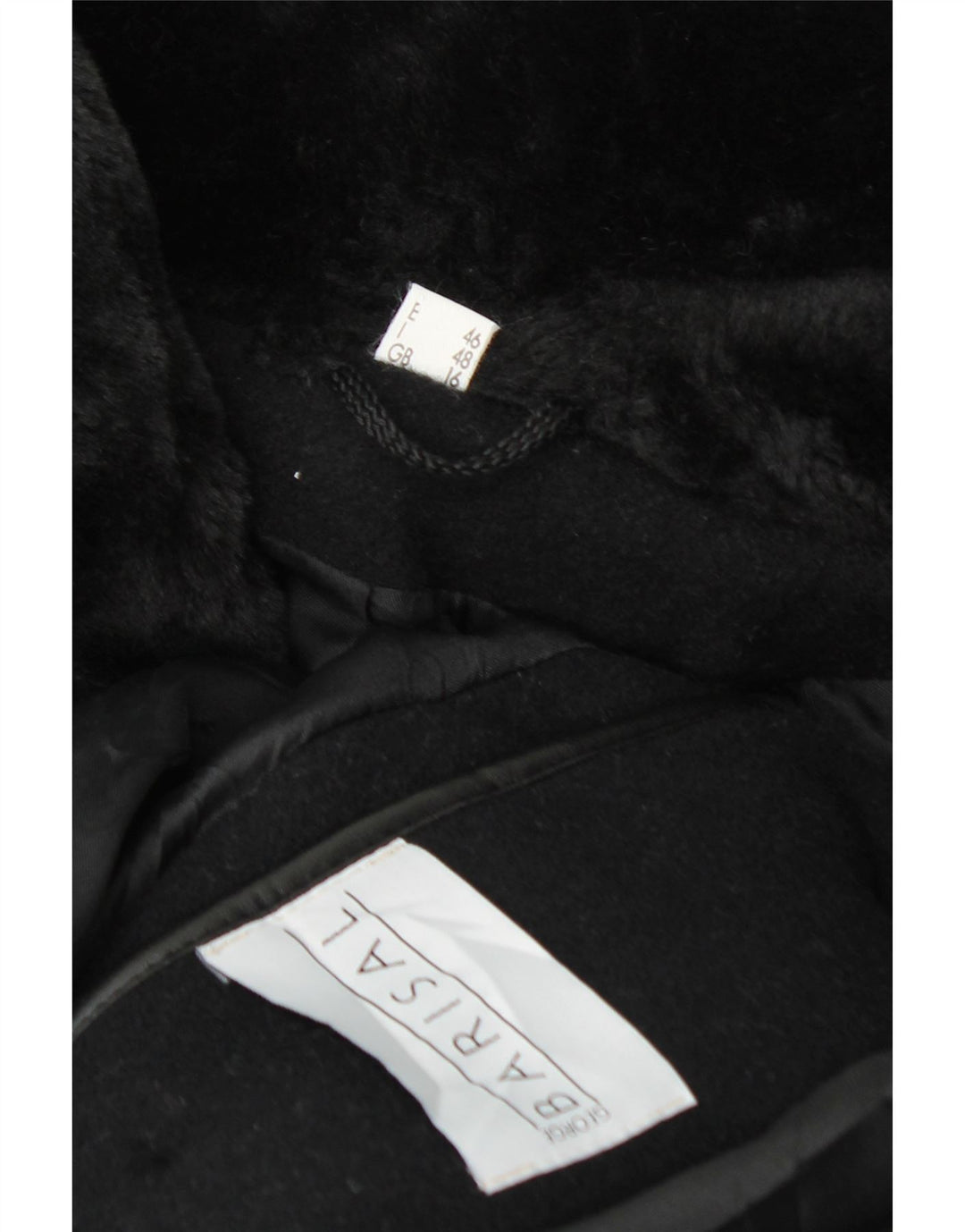 Barisal Manteau surdimensionné pour femme UK 16 Grande laine noire