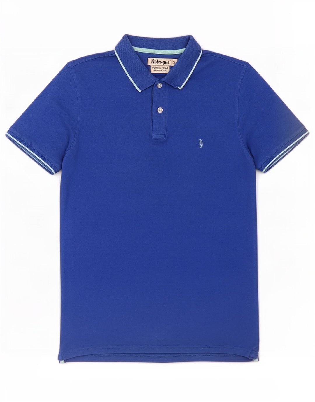 Refrigue Polo Homme Petit Bleu Coton