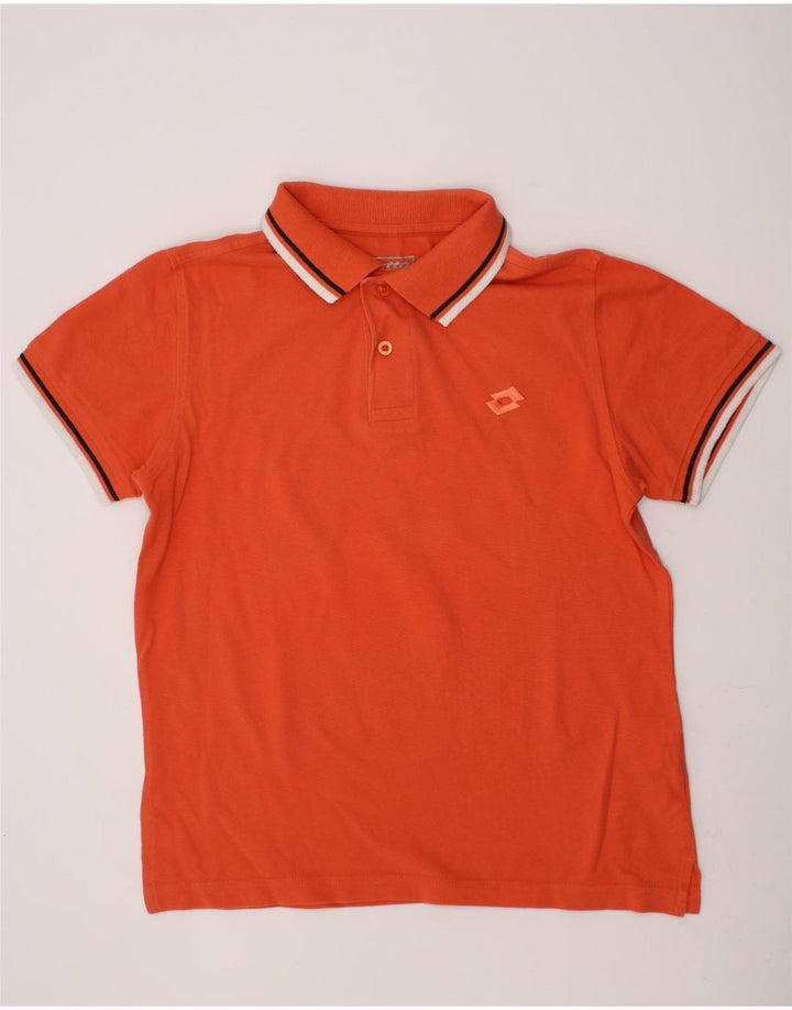 LOTTO Boys Polo Shirt 10-11 Years Medium Orange Cotton Vintage Lotto and Second-Hand Lotto from Messina Hembry 