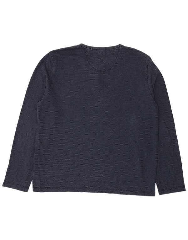 Fat Face Mens Top Long Sleeve 3XL Navy Blue Cotton