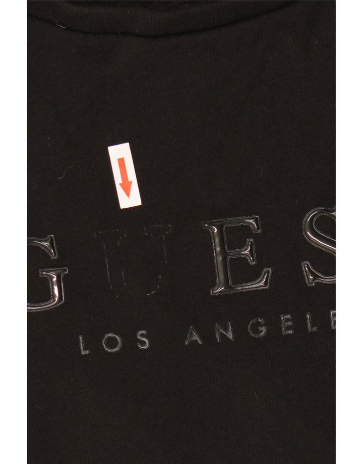 Guess Sweat-shirt court surdimensionné pour femme UK 14 Grand Noir