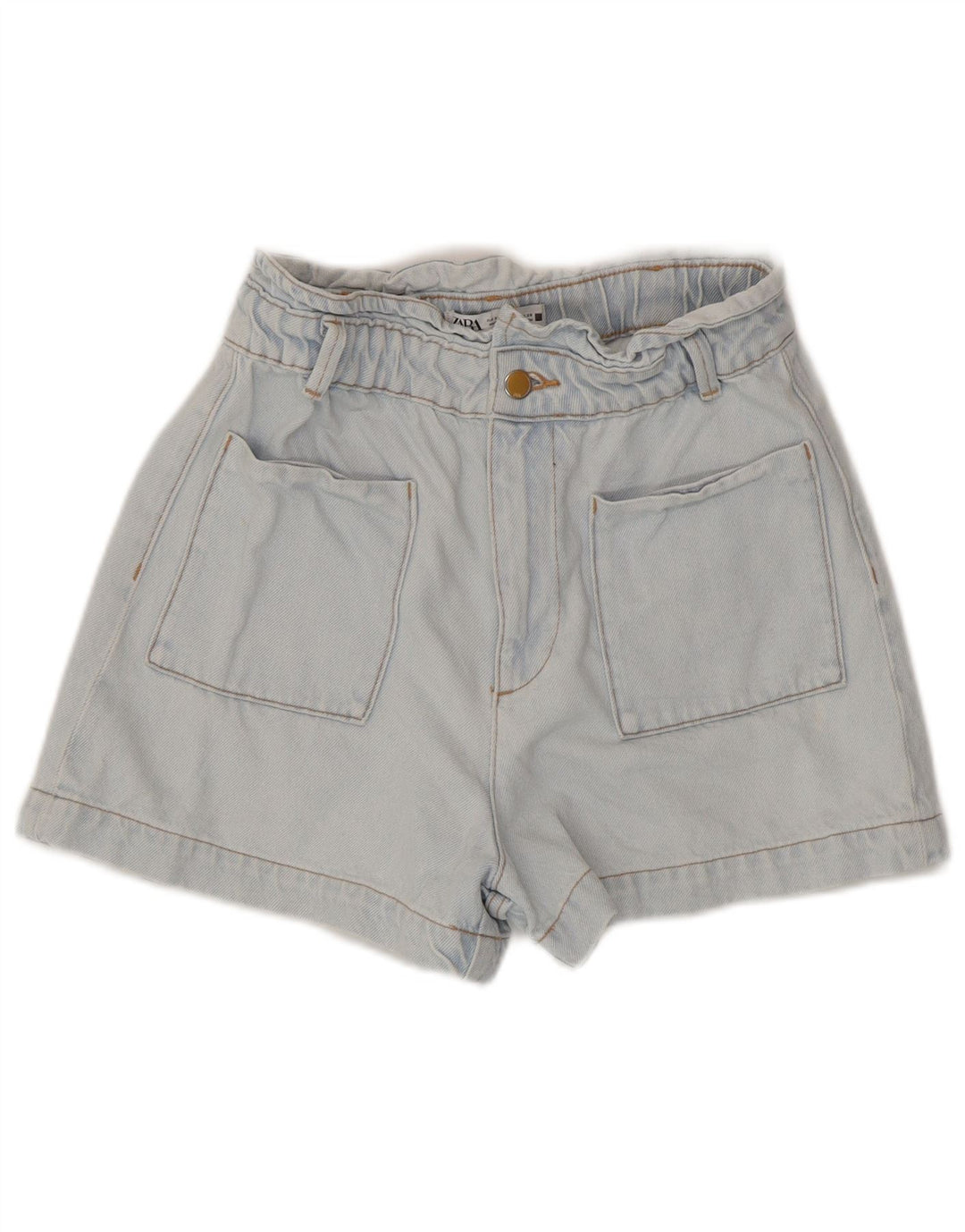 Zara Short en jean pour femme EU 38 Small W28 Bleu