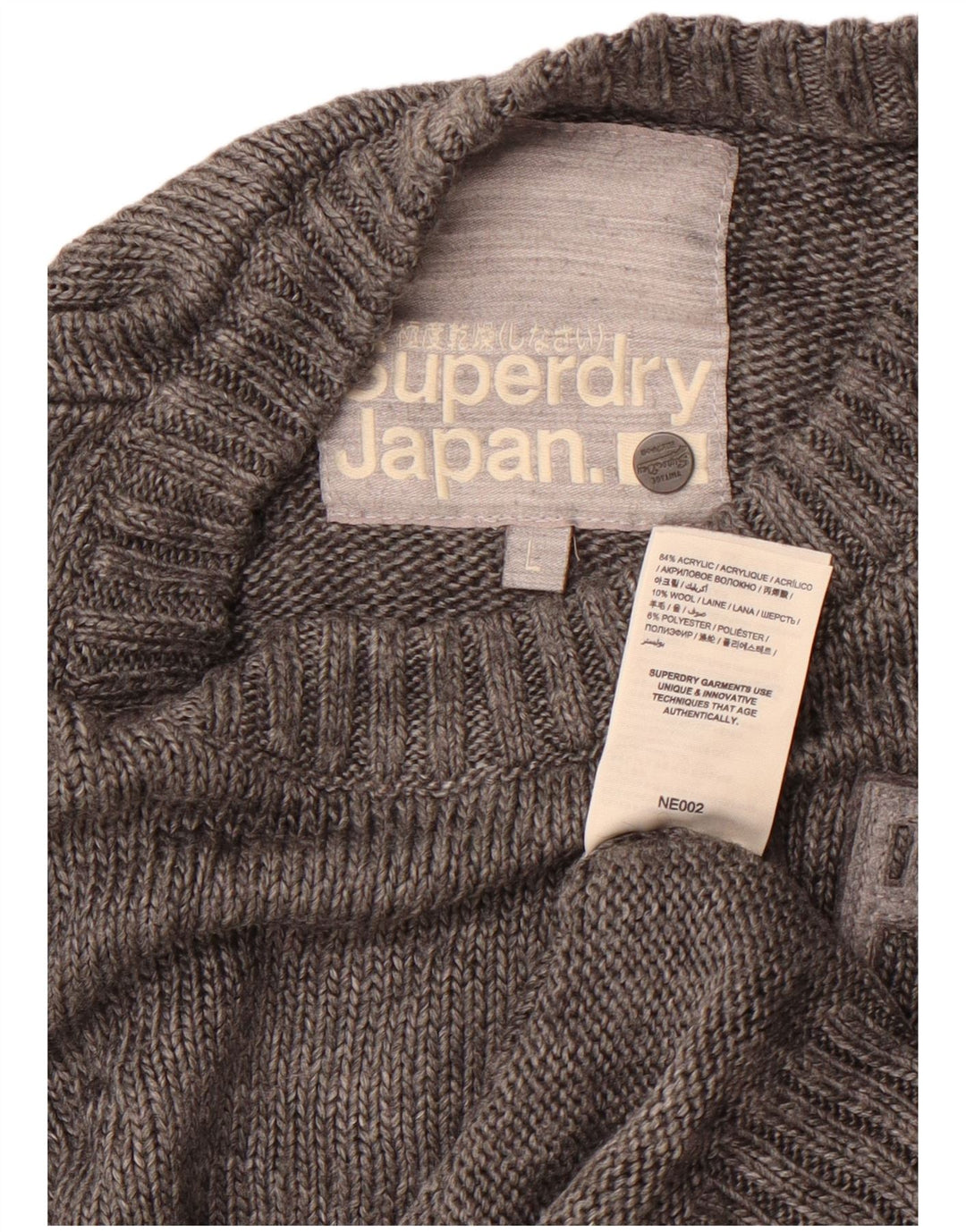 Superdry Pull Graphic Crew Neck Jumper Homme Gris Acrylique