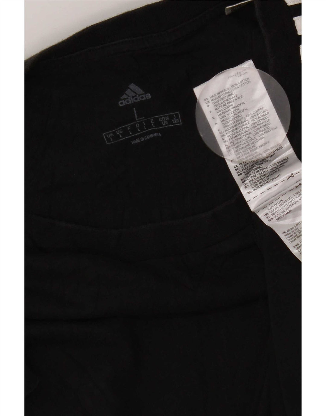 Adidas T-Shirt Homme Haut Grand Coton Noir