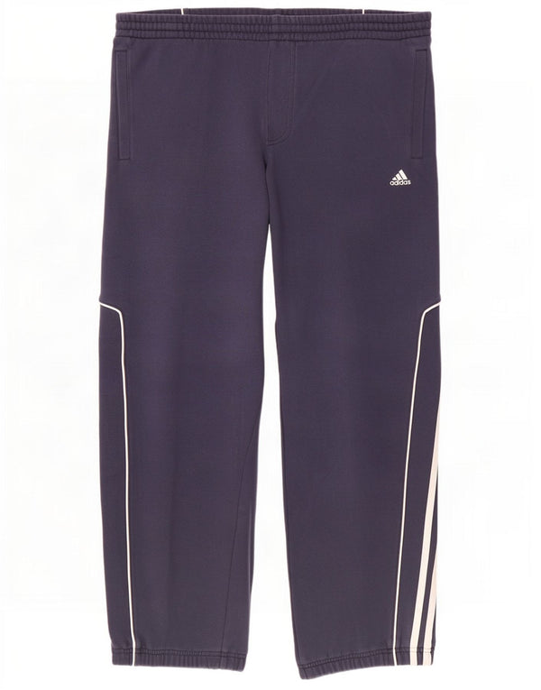 Adidas Pantalon de survêtement Climalite pour homme en coton bleu marine moyen
