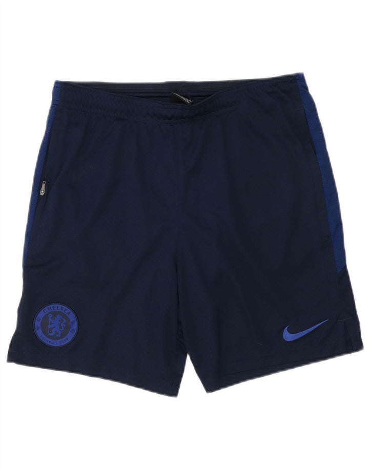 Nike Short de Sport Chelsea FC Homme Bleu Marine Moyen Polyester