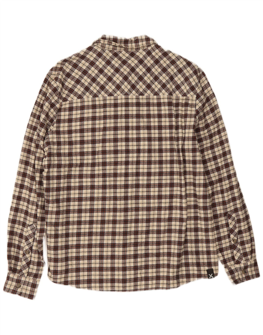 Montura Chemise en flanelle pour homme en coton à carreaux marron
