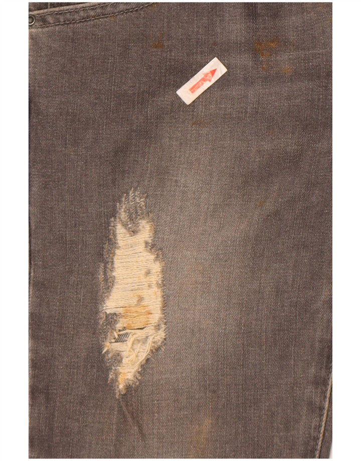 Zara Jean slim effet vieilli pour femme EU 34 2XS W24 L32 Gris