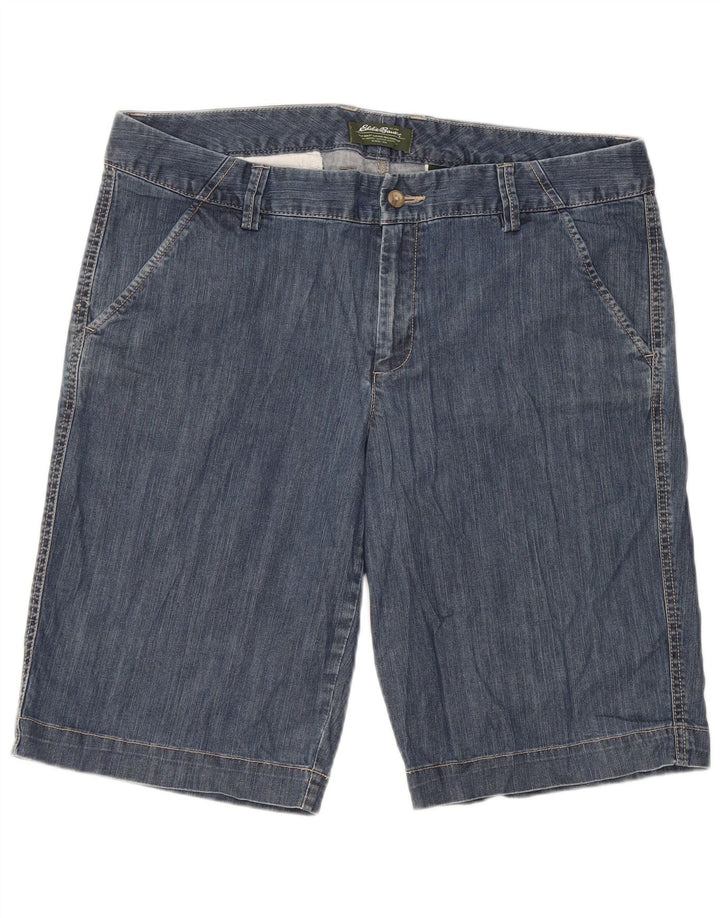 EDDIE BAUER Short en jean pour femme US 14 XL W36 Bleu Coton