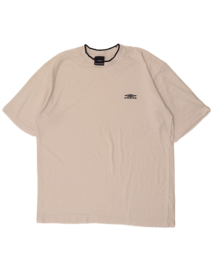 Umbro T-Shirt Graphique Homme Large Blanc Cassé Polyester