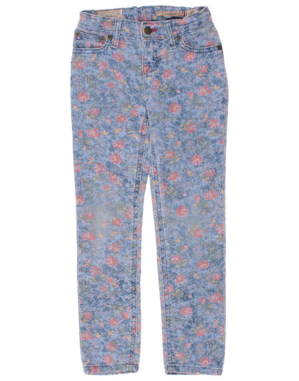 Polo Ralph Lauren Jean skinny BOWERY en coton bleu fleuri pour fille 5-6 ans