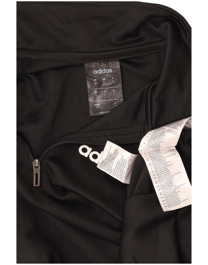Adidas Hommes Climalite Zip Neck Pull Survêtement Top Petit Noir Polyester