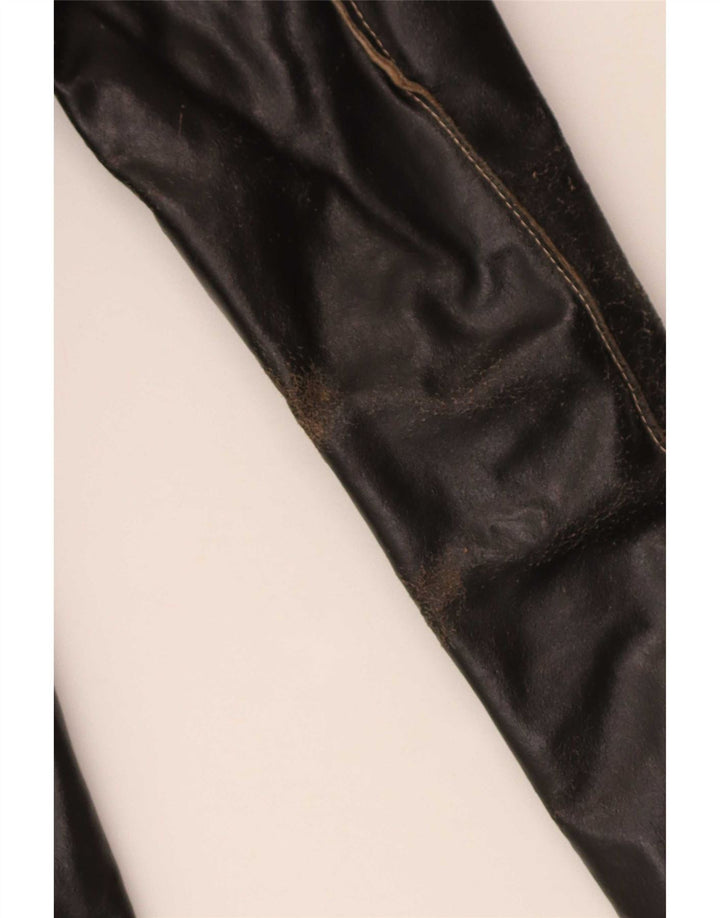 Conbipel Manteau Trench En Cuir Femme IT 42 Noir Moyen