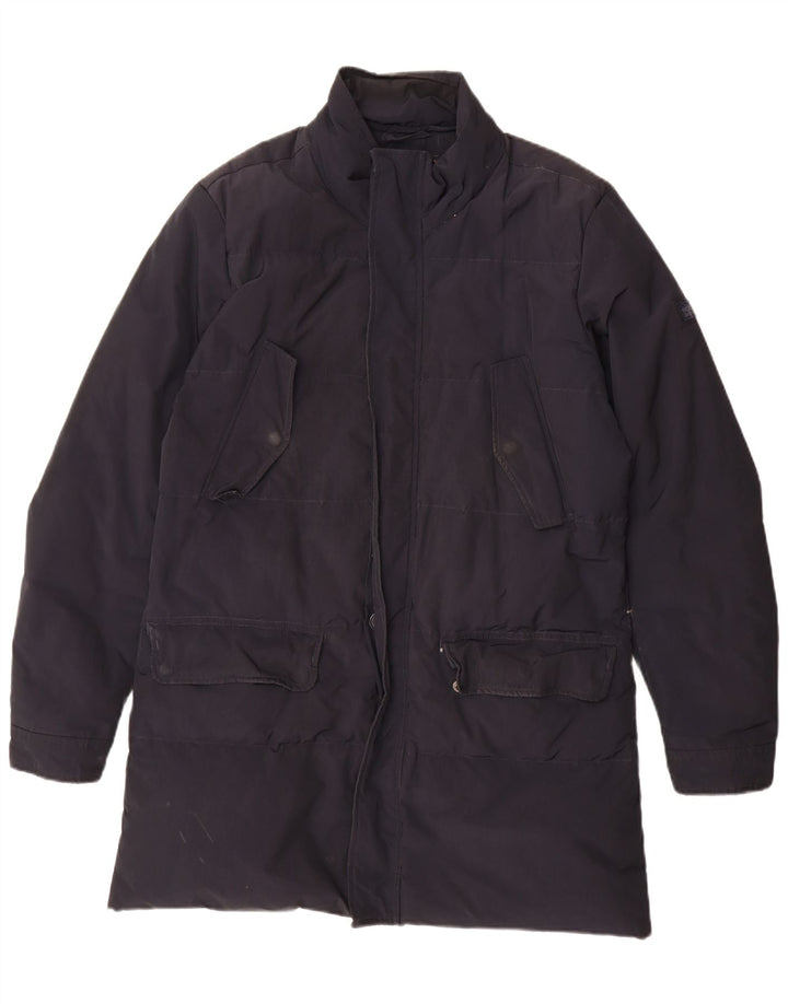 Woolrich Manteau rembourré pour homme UK 38 Bleu marine moyen