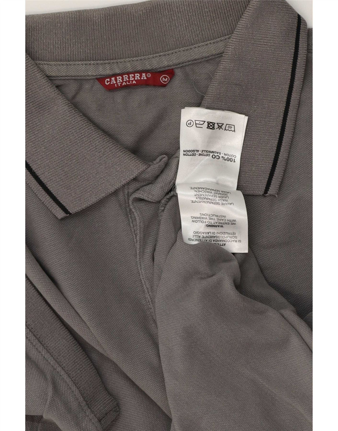 Carrera Polo Regular Fit Homme Gris Moyen Coton
