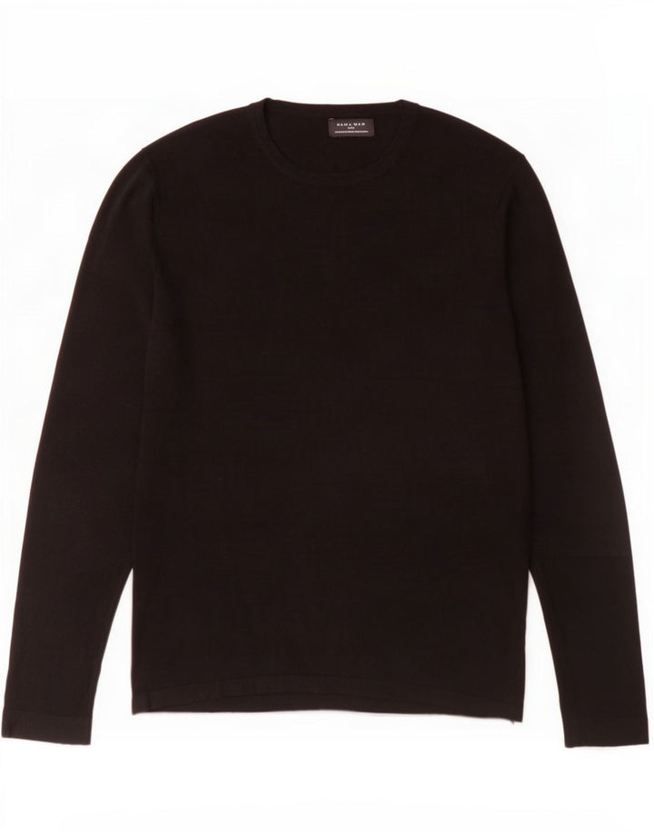 Zara Homme Top Manches Longues Viscose Noir Moyen