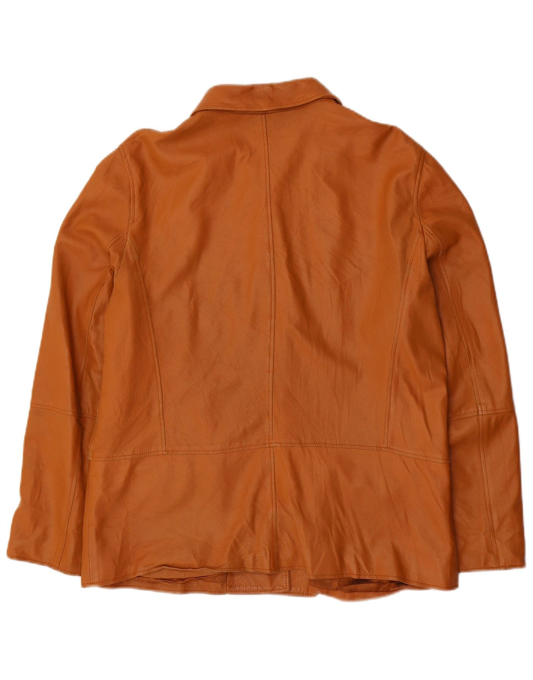 Marella Veste en cuir pour femme UK 16 Grand cuir marron