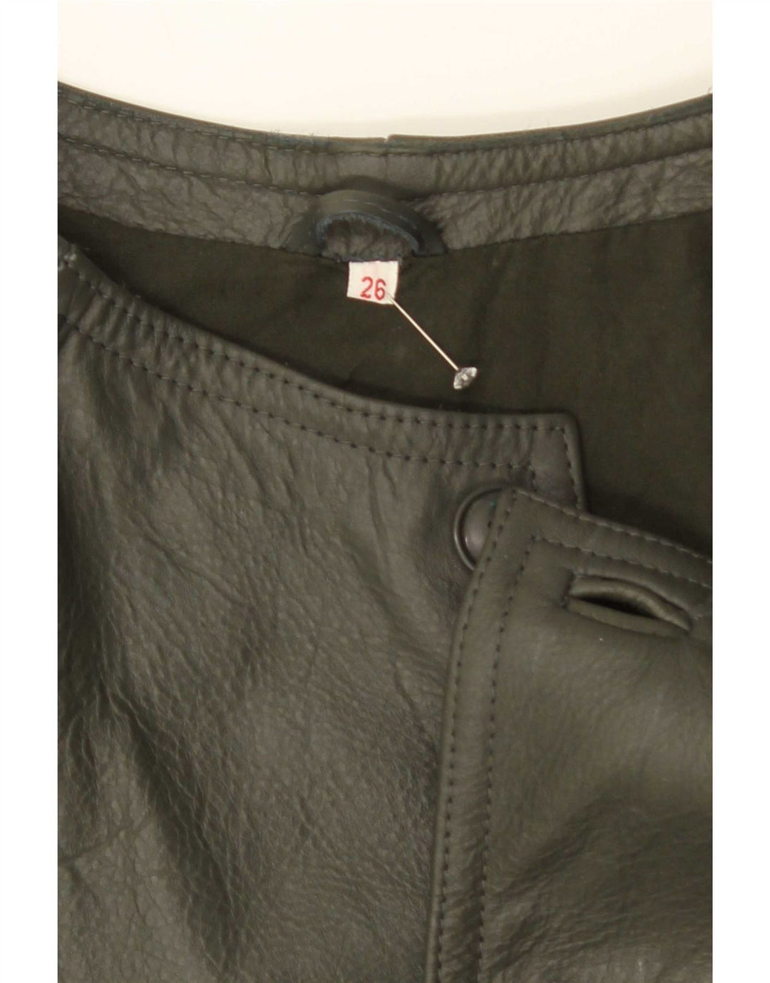 veste en cuir d’équitation vintage pour hommes UK 38 Colorblock vert moyen