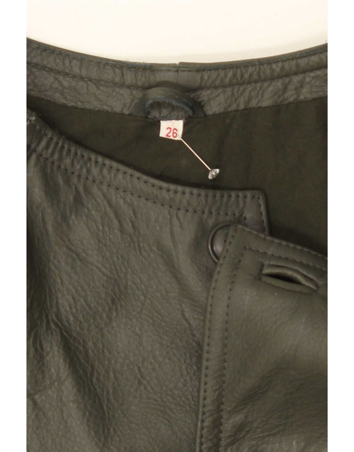 veste en cuir d’équitation vintage pour hommes UK 38 Colorblock vert moyen